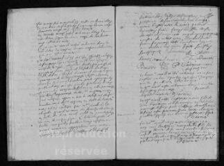 10 vues Registre paroissial. Baptêmes, mariages, sépultures (mars-décembre 1693) - Baptêmes, sépultures (janvier 1694)