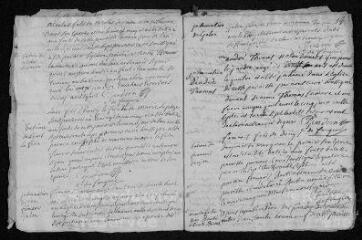 14 vues Registre paroissial. Baptêmes, mariages, sépultures (1737) - Baptêmes, sépultures (janvier-mars 1738)