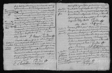 9 vues Registre paroissial. Baptêmes, mariages, sépultures (1742) - Sépulture (janvier 1743)