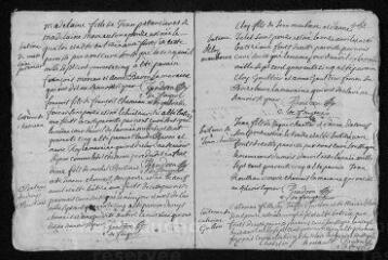 11 vues Registre paroissial. Baptêmes, mariages, sépultures (1745) - Baptêmes (janvier 1746)