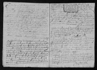 11 vues Registre paroissial. Baptêmes, mariages, sépultures (février 1706-février 1707)