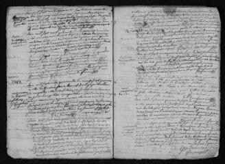 11 vues Registre paroissial. Baptêmes, mariages, sépultures (février 1746-décembre 1748)