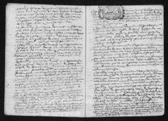10 vues Registre paroissial. Baptêmes, mariages, sépultures (1706) - Baptêmes, mariages (janvier 1707)