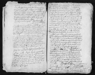 23 vues Registre paroissial. Baptêmes, mariages, sépultures (juillet 1741-décembre 1743) - Sépulture (janvier 1744)
