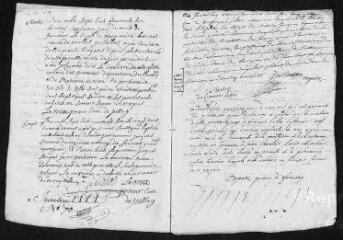 11 vues  - Registre paroissial. Baptêmes, mariages, sépultures (février-décembre 1746) (ouvre la visionneuse)