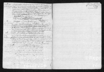 9 vues Registre paroissial. Baptêmes, mariages, sépultures (1748) - Sépultures (janvier 1749)
