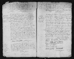 20 vues Registre paroissial. Baptêmes, mariages, sépultures (1743) - Baptême (janvier 1744)