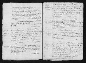 25 vues  - Registre paroissial. Baptêmes, mariages, sépultures (1744-juin 1745) (ouvre la visionneuse)