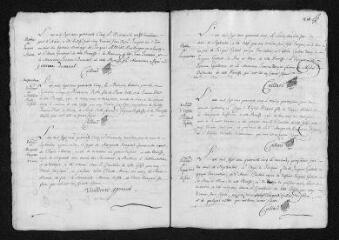 11 vues Registre paroissial. Baptêmes, mariages, sépultures (juin-décembre 1745) - Baptêmes, mariages (janvier 1746)