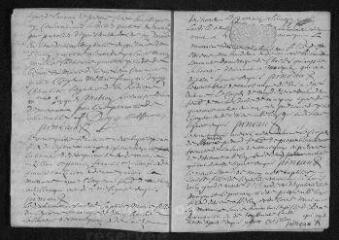 9 vues Registre paroissial. Baptêmes, mariages, sépultures (1702) - Baptêmes (janvier 1703)