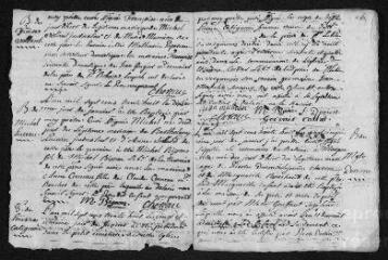 15 vues  - Registre paroissial. Baptêmes, mariages, sépultures (1738) - sépulture (janvier 1739) (ouvre la visionneuse)