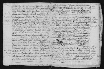 11 vues  - Registre paroissial. Baptêmes, mariages (1754) - Mariage (janvier 1755) (ouvre la visionneuse)