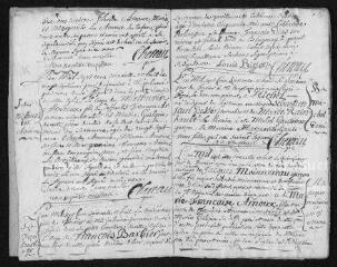 12 vues Registre paroissial. Baptêmes, mariages, sépultures (1768) - Baptêmes (janvier 1769)