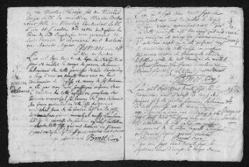 9 vues  - Registre paroissial. Baptêmes, mariages, sépultures (1737-janvier 1738) (ouvre la visionneuse)