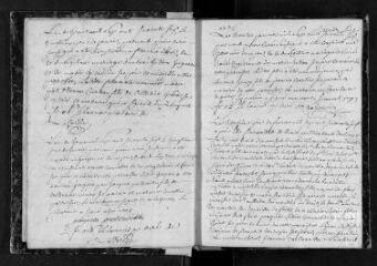 210 vues Registre paroissial. Baptêmes, mariages, sépultures (1766-1782) - Mariages, sépultures (janvier 1783)