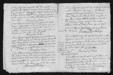 7 vues Registre paroissial. Baptêmes, mariages (1757) - Baptême (janvier 1758)