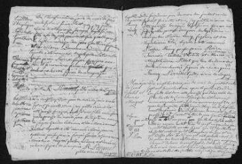 9 vues  - Registre paroissial. Baptêmes, mariages (1761) - Sépulture (janvier 1762) (ouvre la visionneuse)