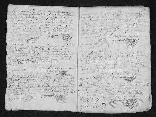 14 vues Registre paroissial. Baptêmes, mariages, sépultures (mars 1671-janvier 1672)