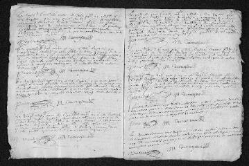 11 vues  - Registre paroissial. Baptêmes, mariages, sépultures (1674-1675) - Baptêmes, mariages (janvier 1676) (ouvre la visionneuse)