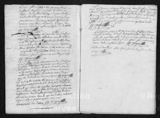 6 vues Registre paroissial. Baptêmes, mariages (1748) - Sépultures (janvier 1749)
