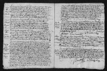 11 vues Registre paroissial. Baptêmes, mariages, sépultures (1758) - Baptêmes, sépultures (janvier 1759)