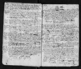 21 vues  - Registre paroissial. Baptêmes, mariages, sépultures (mars 1692-février 1693) (ouvre la visionneuse)