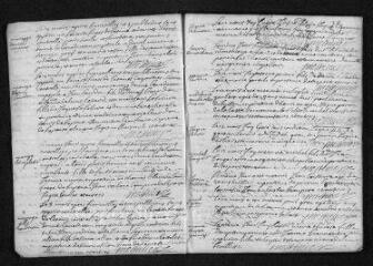 23 vues Registre paroissial. Baptêmes, mariages, sépultures (février-décembre 1707) - Baptêmes (janvier 1708)
