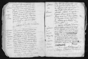 52 vues Registre paroissial. Baptêmes, mariages, sépultures (septembre 1741-septembre 1742)