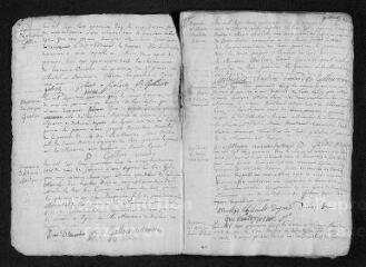 49 vues Registre paroissial. Baptêmes, mariages, sépultures (1745-mars 1746)