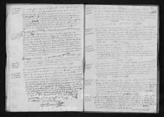 9 vues Registre paroissial. Baptêmes, mariages, sépultures (mars 1693-février 1694)