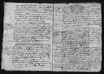 17 vues Registre paroissial. Baptêmes, mariages, sépultures (1738-mai 1739)