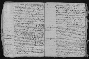 13 vues Registre paroissial. Baptêmes, mariages, sépultures (mai-décembre 1739) - Baptêmes, sépultures (janvier 1740)