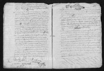 11 vues Registre paroissial. Baptêmes, mariages, sépultures (mars 1692-février 1693)