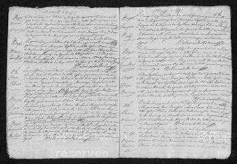 9 vues Registre paroissial. Baptêmes, mariages, sépultures (1741) - Baptêmes, mariages (janvier 1742)