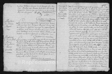 9 vues Registre paroissial. Baptêmes, mariages, sépultures (1750) - Baptêmes (janvier 1751)