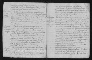 7 vues Registre paroissial. Baptêmes, mariages, sépultures (avril-août 1765)