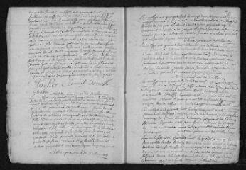 11 vues Registre paroissial. Baptêmes, sépultures (décembre 1747) - Baptêmes, mariages, sépultures (1748)