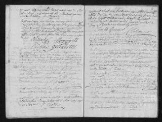 10 vues Registre paroissial. Baptêmes, mariages, sépultures (février-décembre 1693) - Sépultures (janvier 1694)