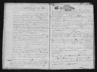 10 vues Registre paroissial. Baptêmes, mariages, sépultures (février-décembre 1694) - Baptêmes, sépultures (janvier 1695)