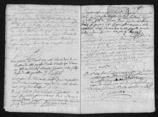 13 vues  - Registre paroissial. Baptêmes, mariages, sépultures (février-décembre 1702) - Mariages (janvier 1703) (ouvre la visionneuse)
