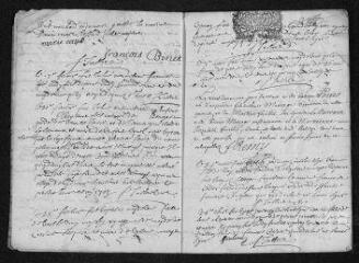 15 vues Registre paroissial. Baptêmes, mariages, sépultures (février-décembre 1703) - Baptêmes, mariages (janvier 1704)
