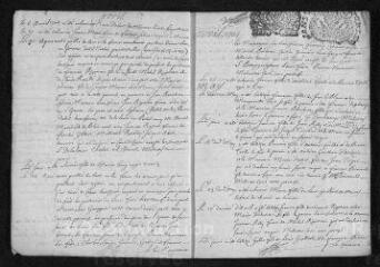 17 vues Registre paroissial. Baptêmes, mariages, sépultures (février-décembre 1704) - Baptêmes, sépultures (janvier 1705)