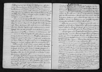 11 vues Registre paroissial. Baptêmes, mariages, sépultures (1713) - Baptêmes, sépultures (janvier 1714)