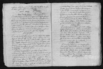 16 vues Registre paroissial. Baptêmes, mariages, sépultures (1739-janvier 1740)