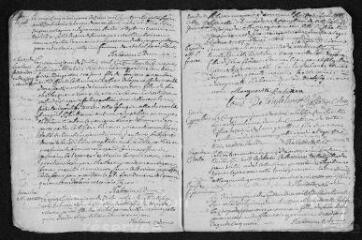 7 vues Registre paroissial. Baptêmes, mariages, sépultures (1737) - Sépulture (janvier 1738)