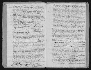 13 vues Registre paroissial. Baptêmes, mariages, sépultures (1783) - Mariages, sépultures (janvier 1784)