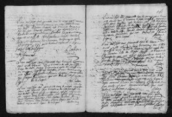 14 vues Registre paroissial. Baptêmes, mariages, sépultures (1743) - Baptême (janvier 1744)