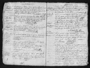 18 vues  - Registre paroissial. Baptêmes, mariages, sépultures (mars 1745-avril 1746) (ouvre la visionneuse)