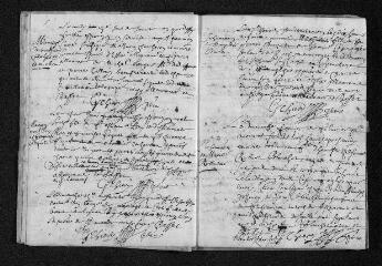 28 vues Registre paroissial. Baptêmes, mariages, sépultures (1671-février 1672)