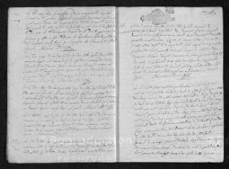 8 vues Registre paroissial. Baptêmes, mariages, sépultures (mars-décembre 1697)